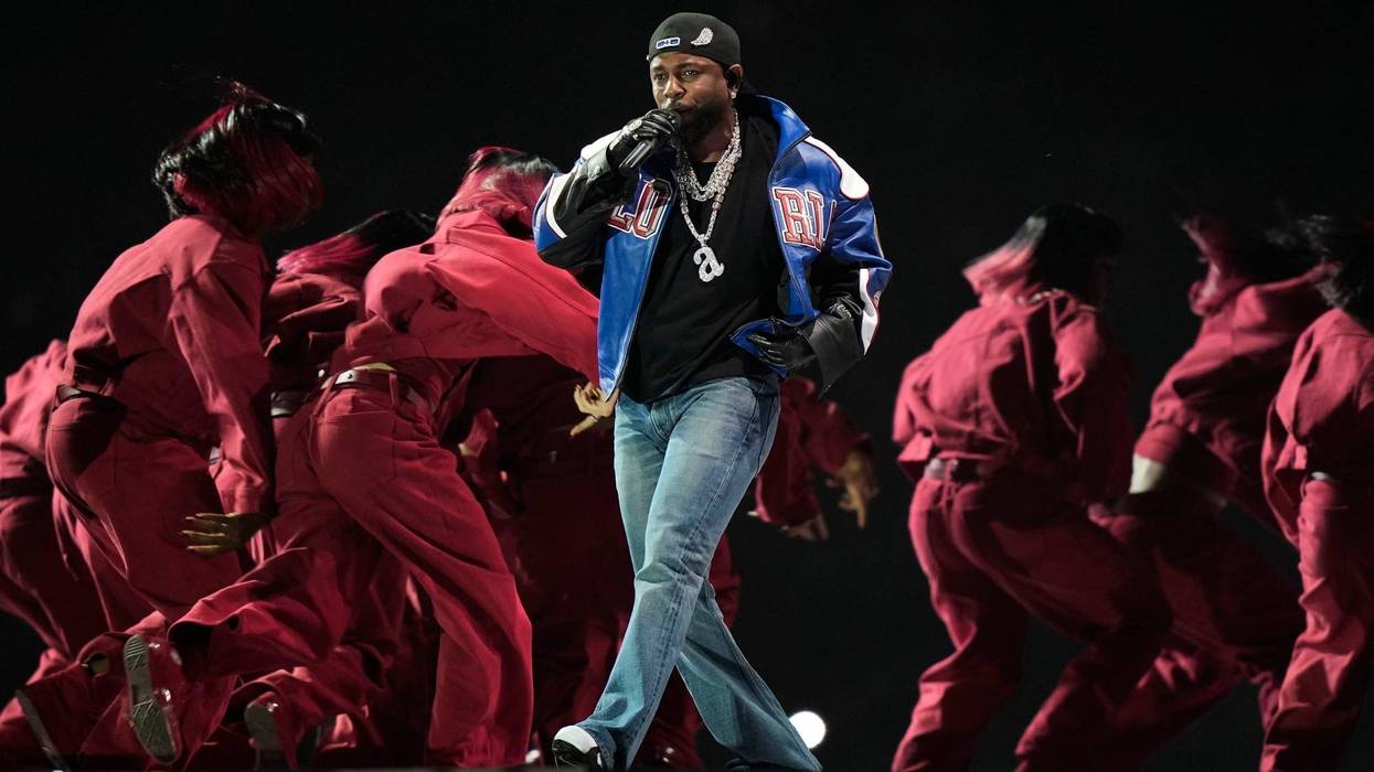 FILE - Kendrick Lamar performs during halftime of the NFL Super Bowl 59 football game between the Kansas City Chiefs and the Philadelphia Eagles, Sunday, Feb. 9, 2025, in New Orleans.