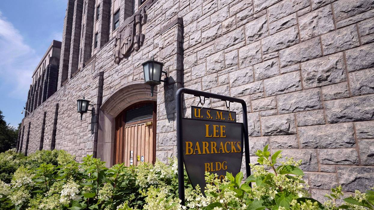 FILE - Lee Barracks, named for Civil War General Robert E. Lee, is shown at the U.S. Military Academy at West Point, July 13, 2020, in West Point, N.Y.