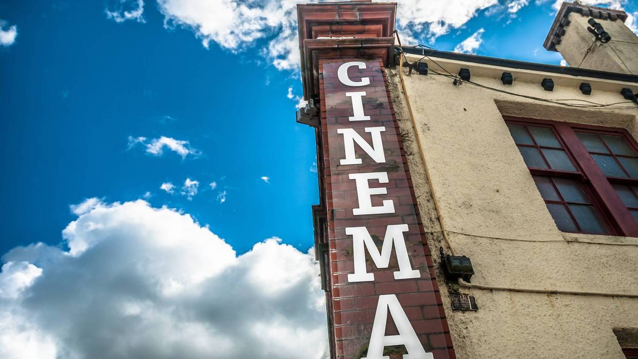 FILE: Movie theater sign.