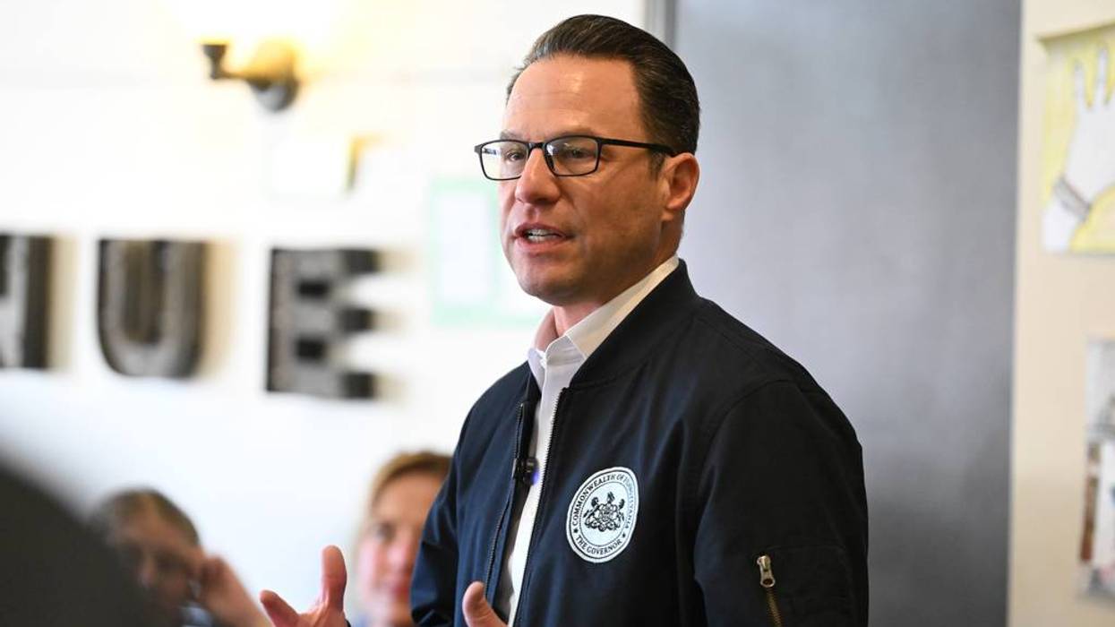 FILE - Pennsylvania Gov. Josh Shapiro speaks to the crowd at a Clinton County Democratic Party event at the Avenue 209 coffee shop, April 11, 2026, in Lock Haven, Pa.