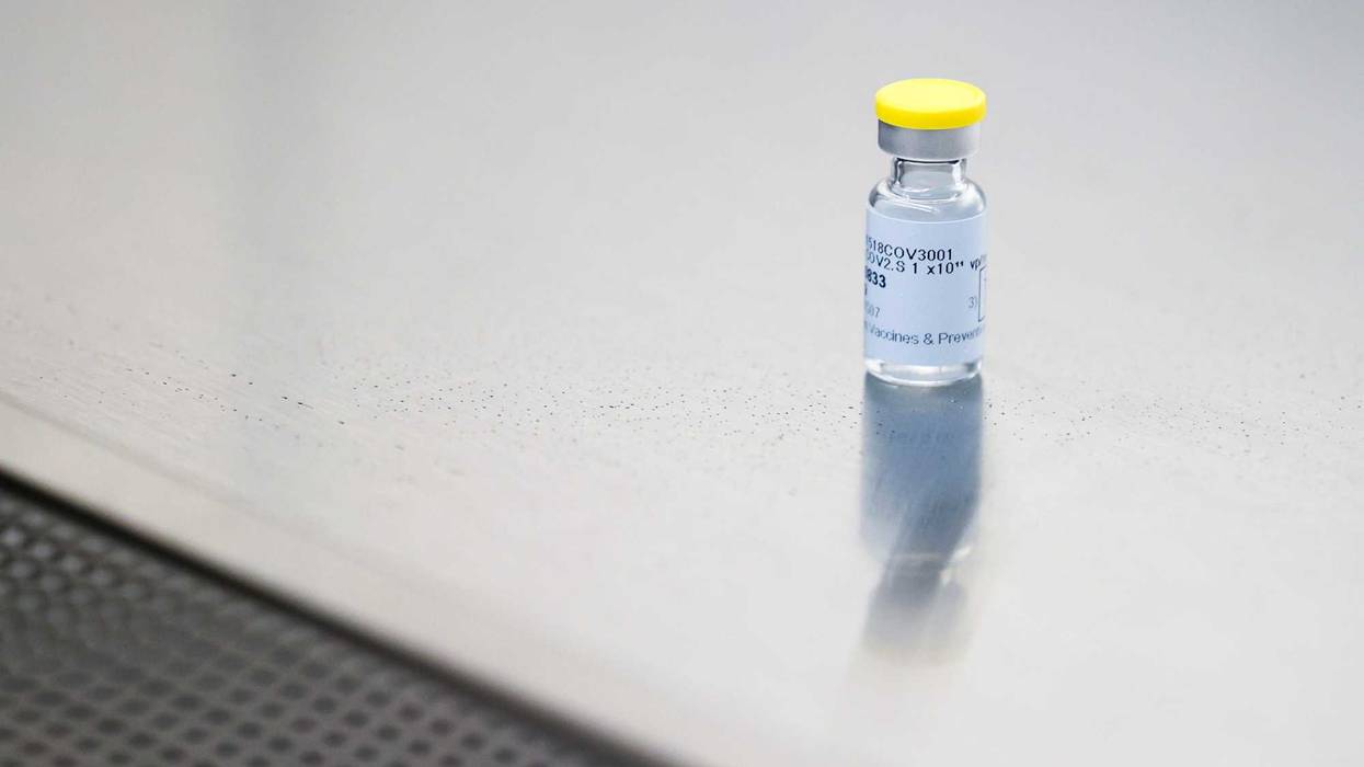 File photo: A dose of the Johnson & Johnson COVID-19 vaccine sits in a sterile room before being prepared for a clinical trial in December