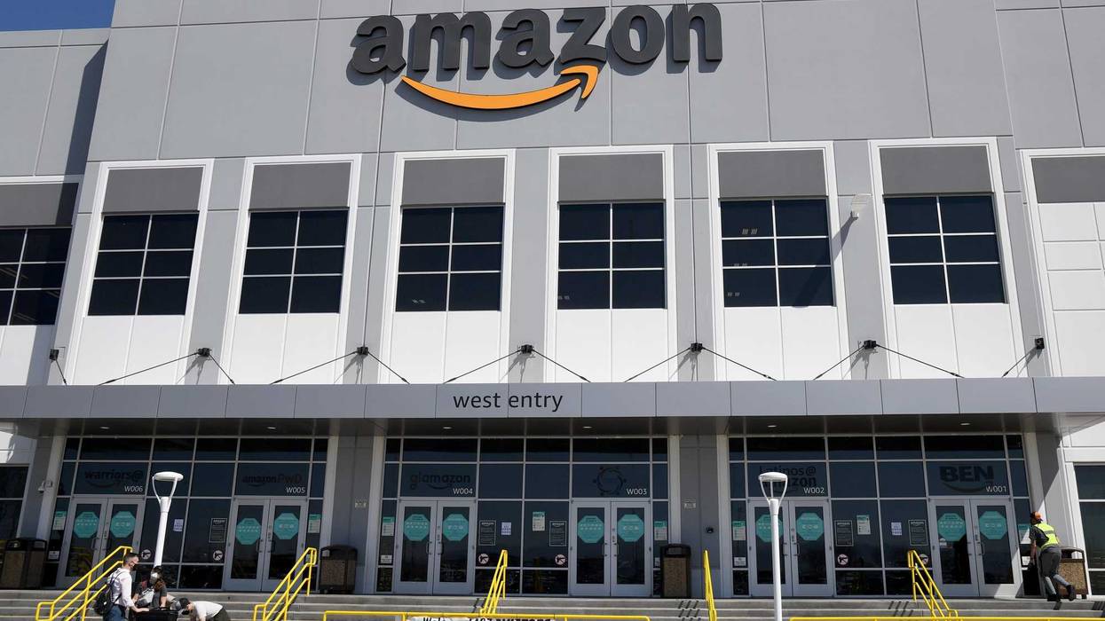 File photo: An exterior view shows an Amazon fulfillment center on March 31, 2021 in North Las Vegas, Nevada