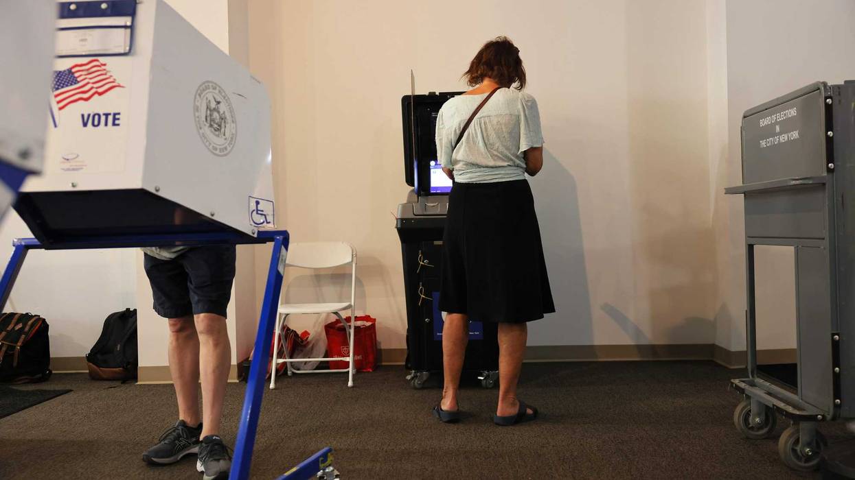 File photo: People participate in early voting on June 16, 2021 in the Upper West Side neighborhood of Manhattan in New York City