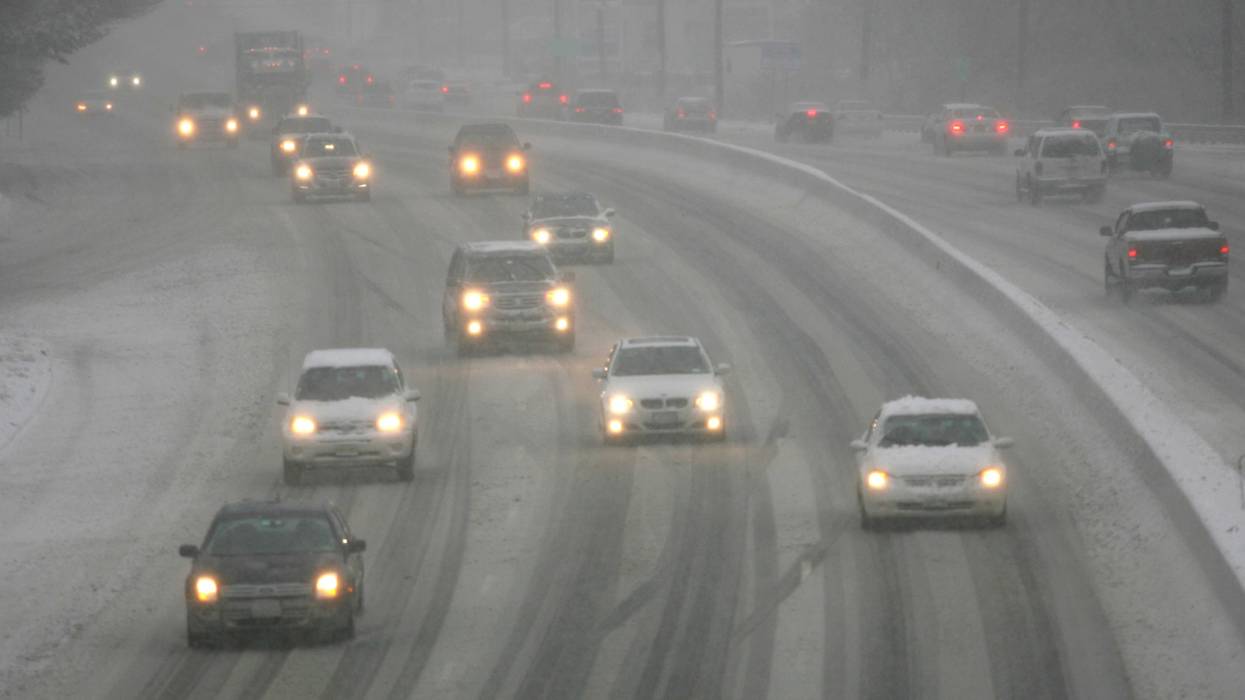 File photo: Snow falls in Woodridge, New Jersey