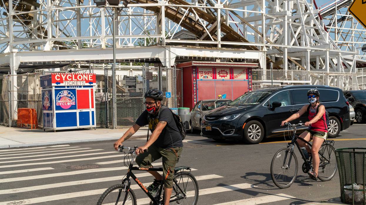 File photo: The closed Cyclone Roller Coaster in Coney Island in Brooklyn