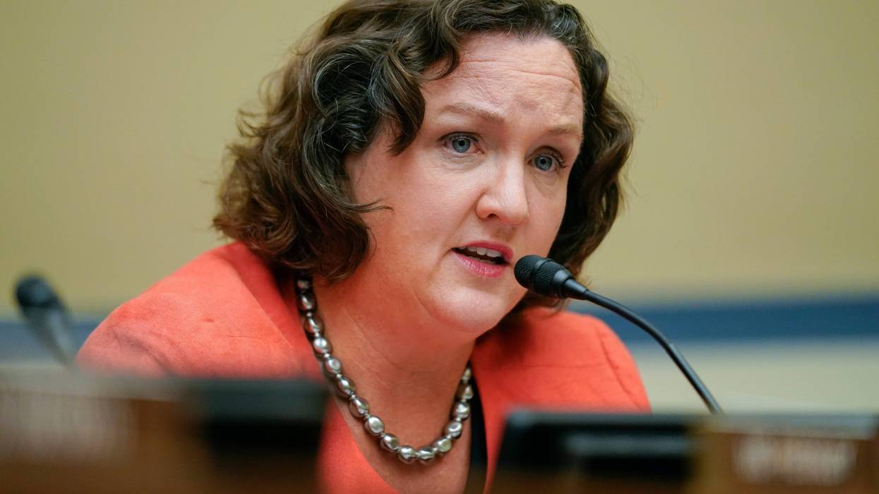 FILE - Rep. Katie Porter, D-Calif., speaks during a House Committee on Oversight and Reform hearing on gun violence on Capitol Hill in Washington, June 8, 2022. In Orange County, where the typical house sells for well over $1 million, Porter’s four-bedroom, three-bath residence in a subdivision on the University of California Irvine campus is a bargain. The progressive Democrat and law professor, who often laments the cost of housing in her district, purchased it in 2011 for $523,000, a below-market price secured through a program the university uses to lure academics who couldn’t otherwise afford to live in the affluent area.