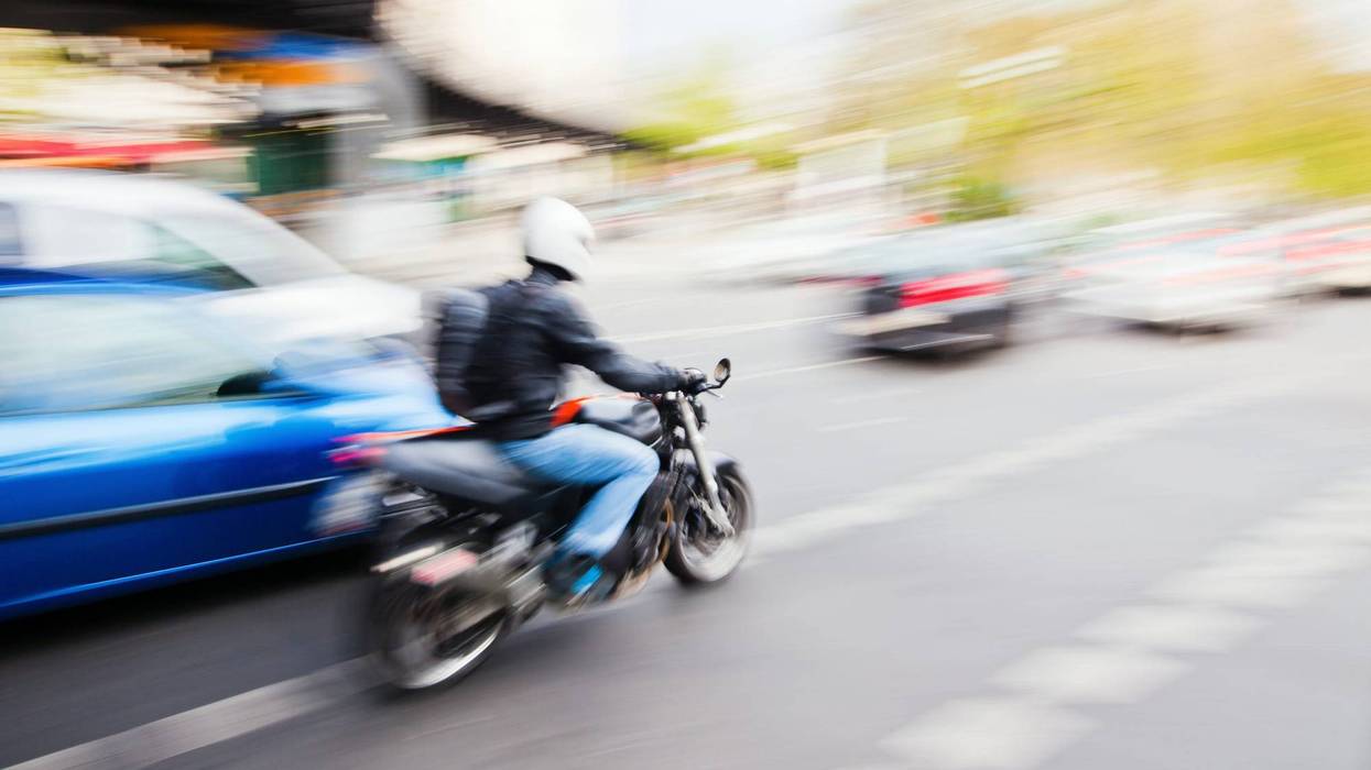 FILE: Speeding motorcycle.