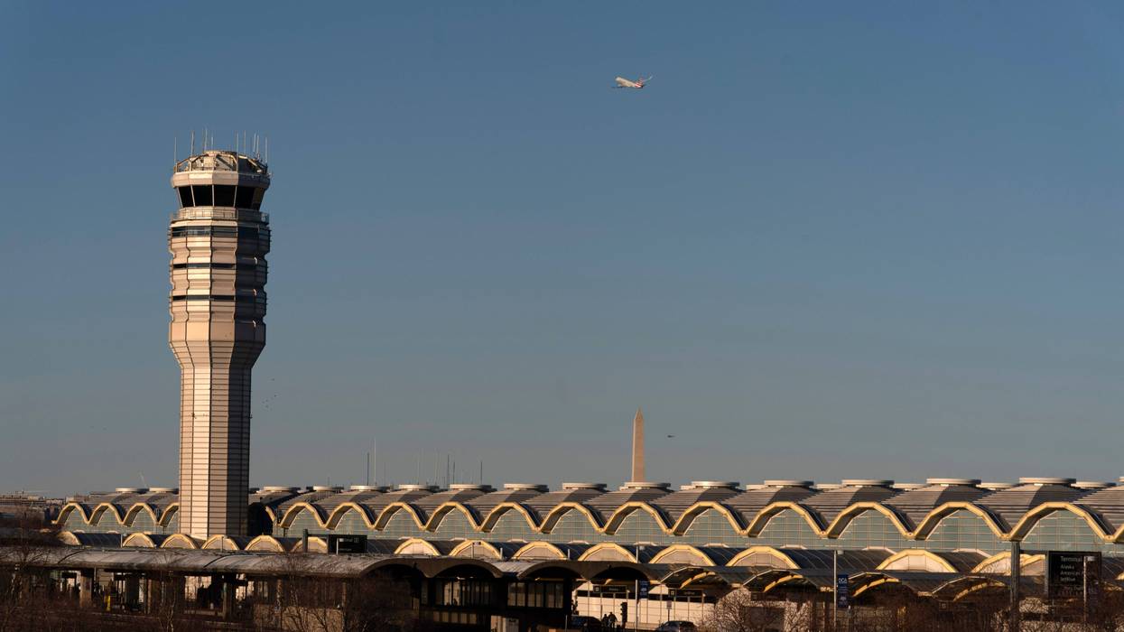 FILE - The air traffic control tower at Ronald Reagan Washington National Airport is pictured, Saturday, Feb. 1, 2025, in Arlington, Va.