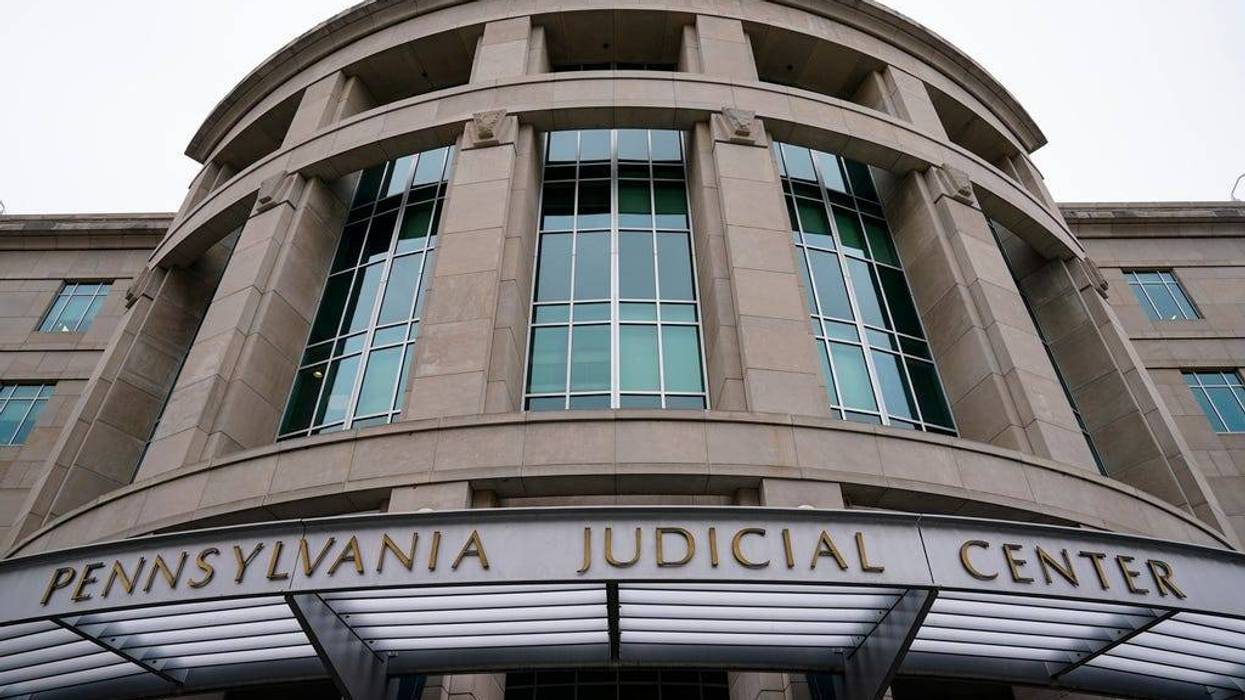 FILE - The Pennsylvania Judicial Center, home to the Commonwealth Court, is seen on Feb. 21, 2023, in Harrisburg, Pa. A township ordinance that limits firing guns to indoor and outdoor shooting ranges and zoning that significantly restricts where the ranges can be located do not violate the Second Amendment, Pennsylvania's Supreme Court ruled Wednesday, Feb. 21, 2024. (AP Photo/Matt Rourke, File)