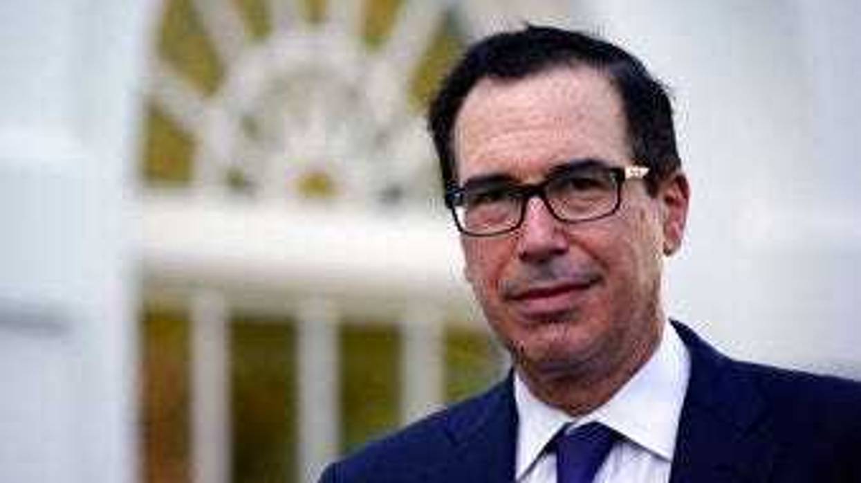 FILE - This Aug. 24, 2020 file photo shows Treasury Secretary Stephen Mnuchin at the White House in Washington. (AP Photo/J. Scott Applewhite, File)