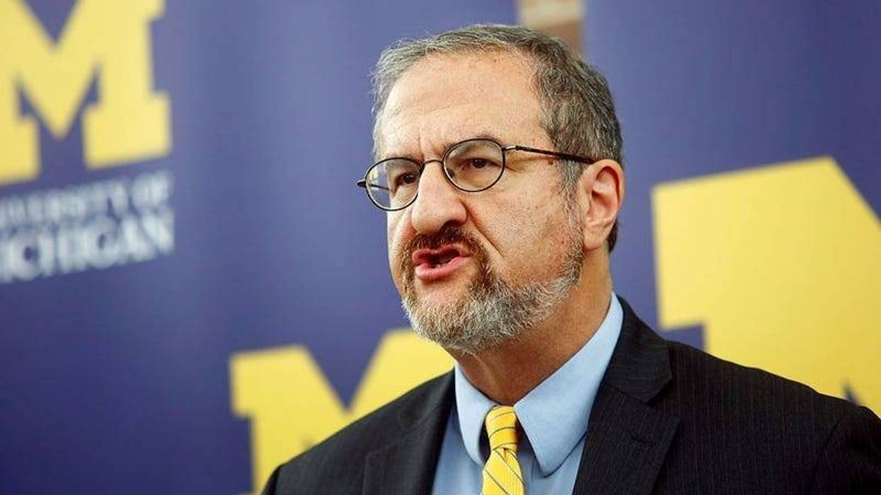 FILE: University of Michigan President Mark Schlissel speaks at a news conference on October 31, 2014 in Ann Arbor, Michigan.