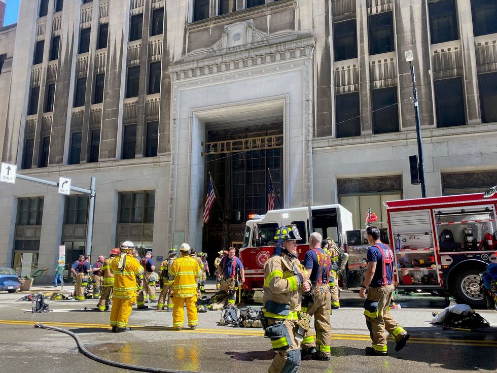 Fire at Gulf Tower in downtown Pittsburgh