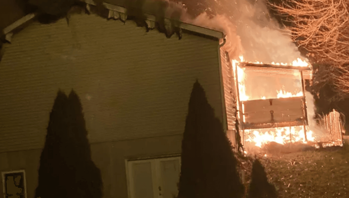 Fire at home in Brady Township