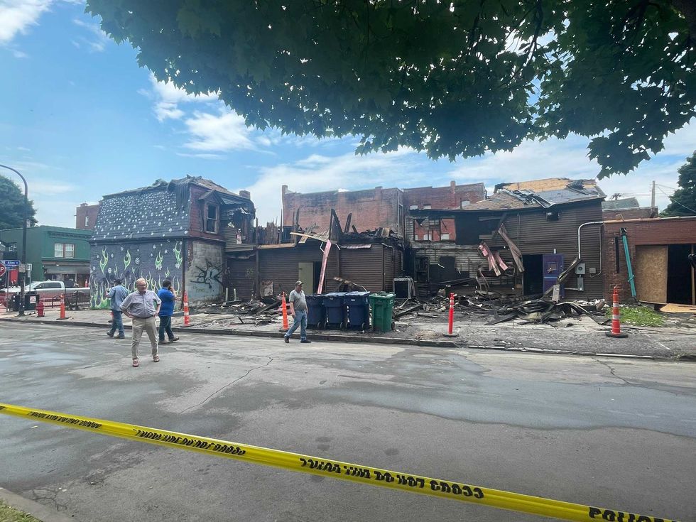 Fire at The Old Pink in Buffalo