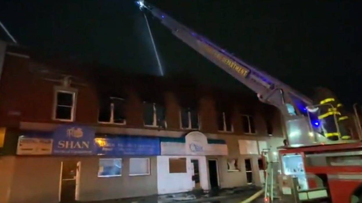 Fire crews battled back a multi-alarm fire that broke out early Wednesday morning in a commercial building on Detroit's southwest side.