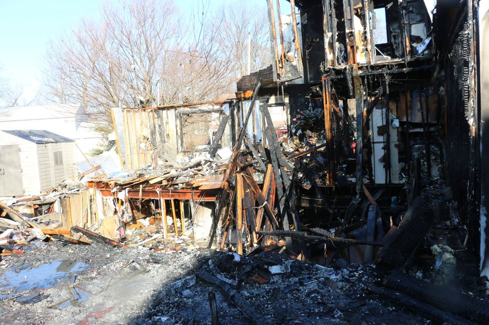 fire damage of Bensalem home