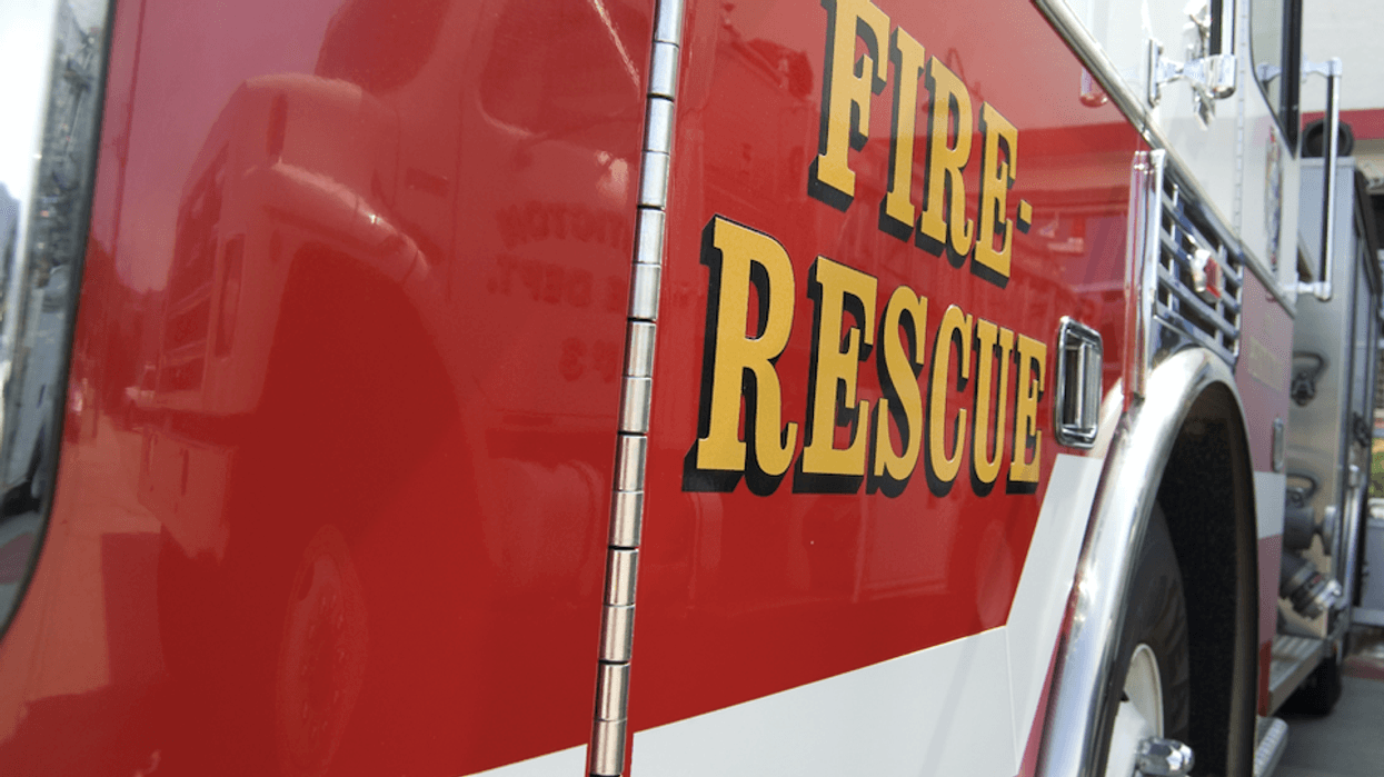 Fire engine closeup
