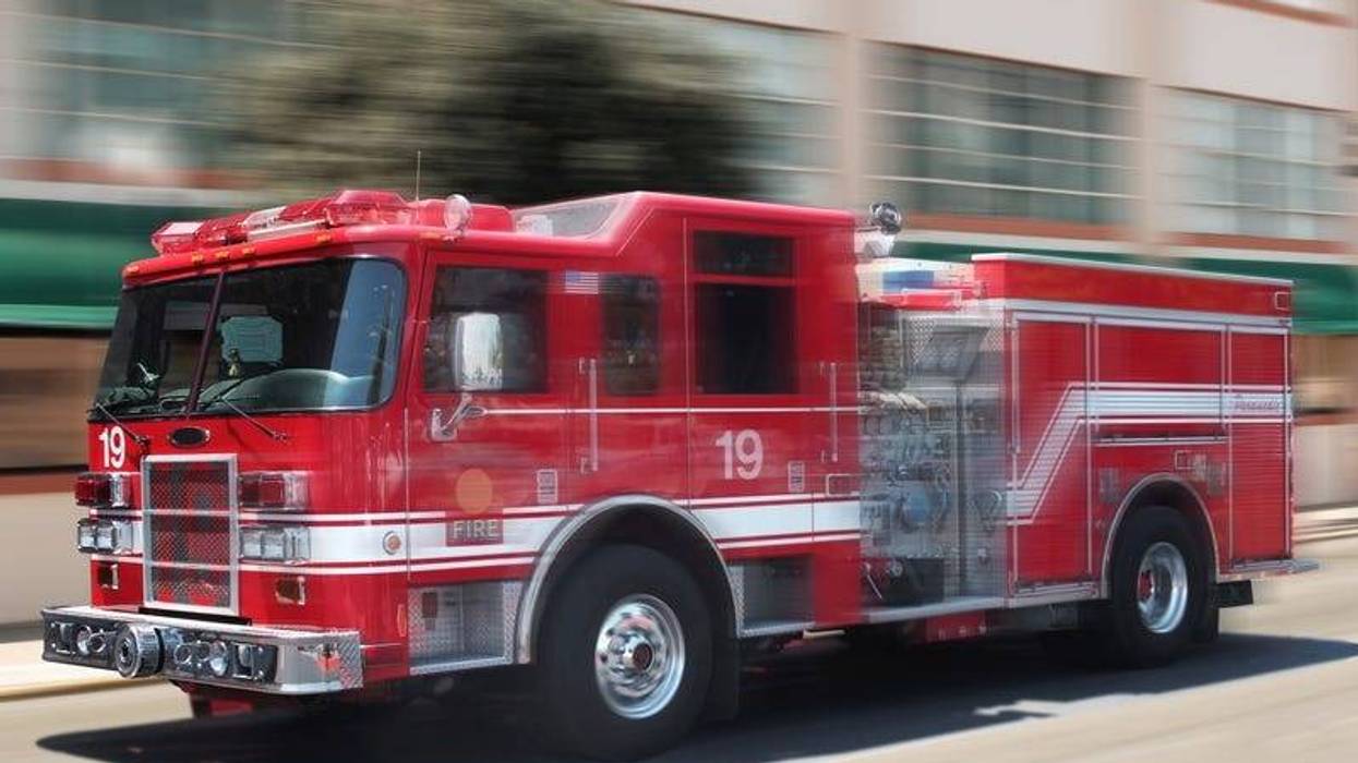 Fire Engine In Motion