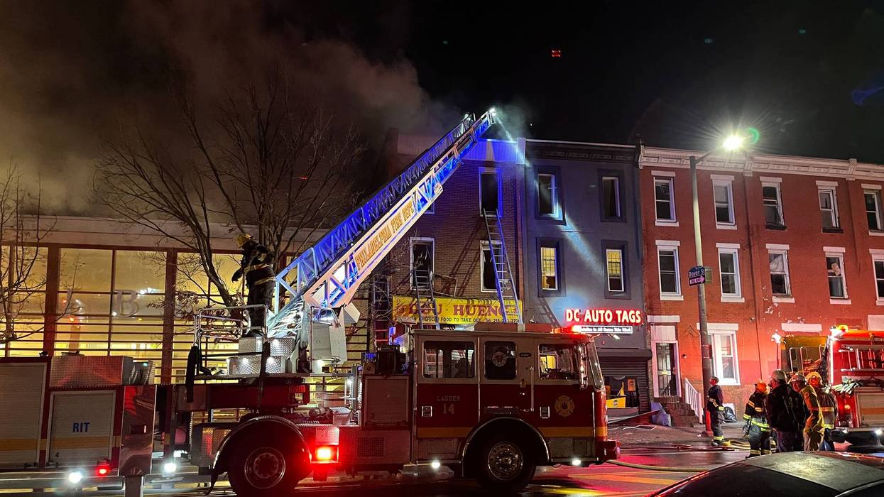 Fire in building in North Philadelphia