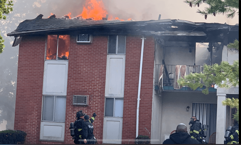 Fire in building
