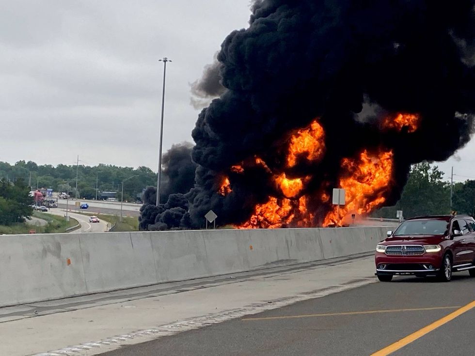 Fire on I-75