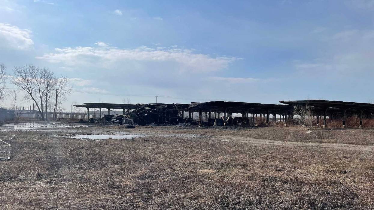 Fire on the grounds of Buffalo Central Terminal