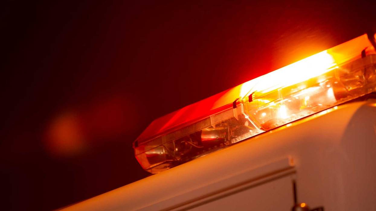 Fire struck lights stock photo.