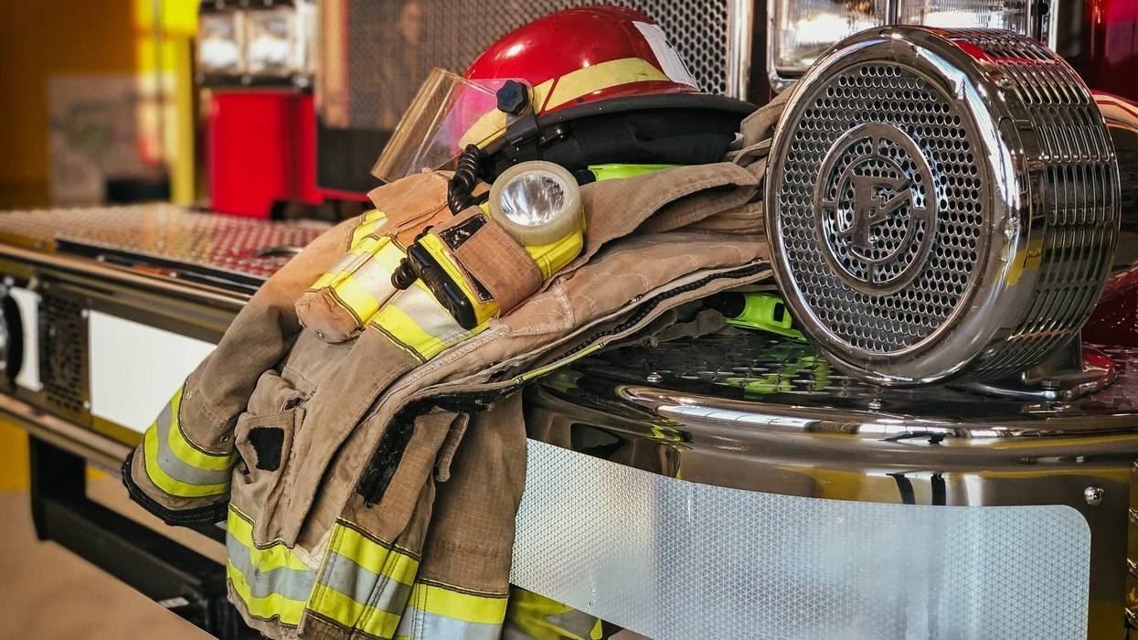 firefighter gear in the fire station