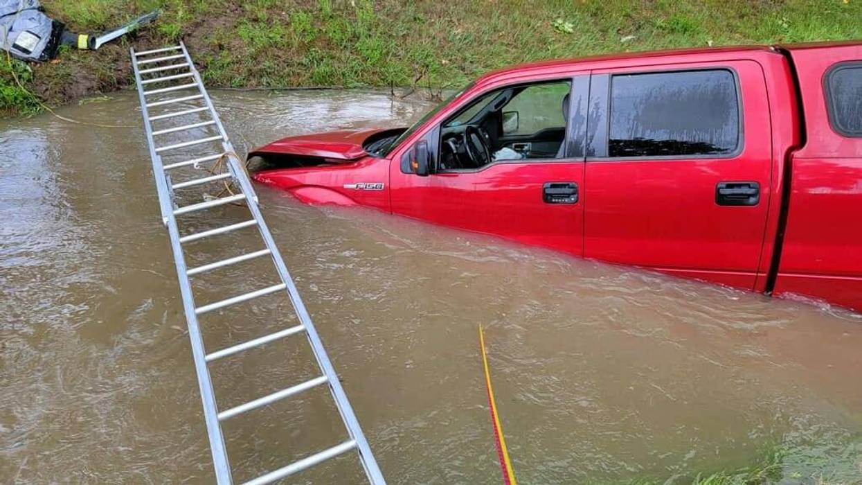 Firefighters had to work against the clock to save one person trapped inside a vehicle that crashed into a creek in Macomb County on Thursday.