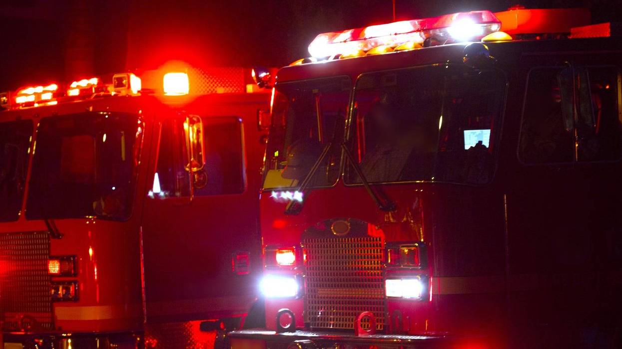 Firefighters respond to the scene of an incident