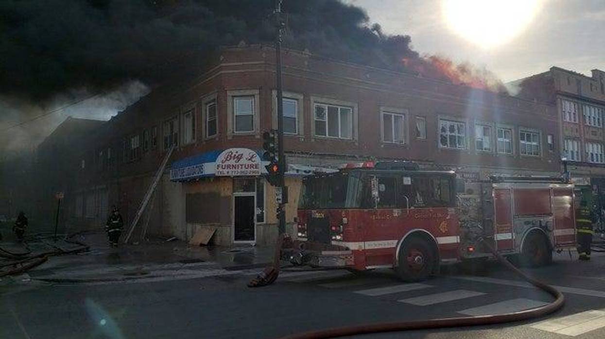 Firefighters responded to a blaze Nov. 19, 2020, at 82nd and Cottage Grove Avenue.