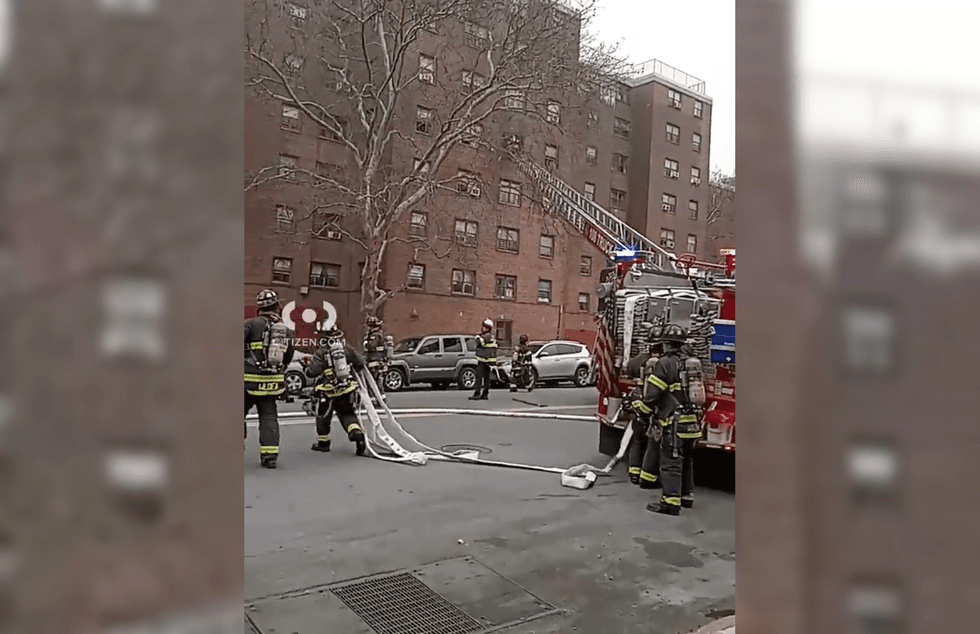 Firefighters responded to a fire in Williamsburg that sent three people to the hospital on Sunday.