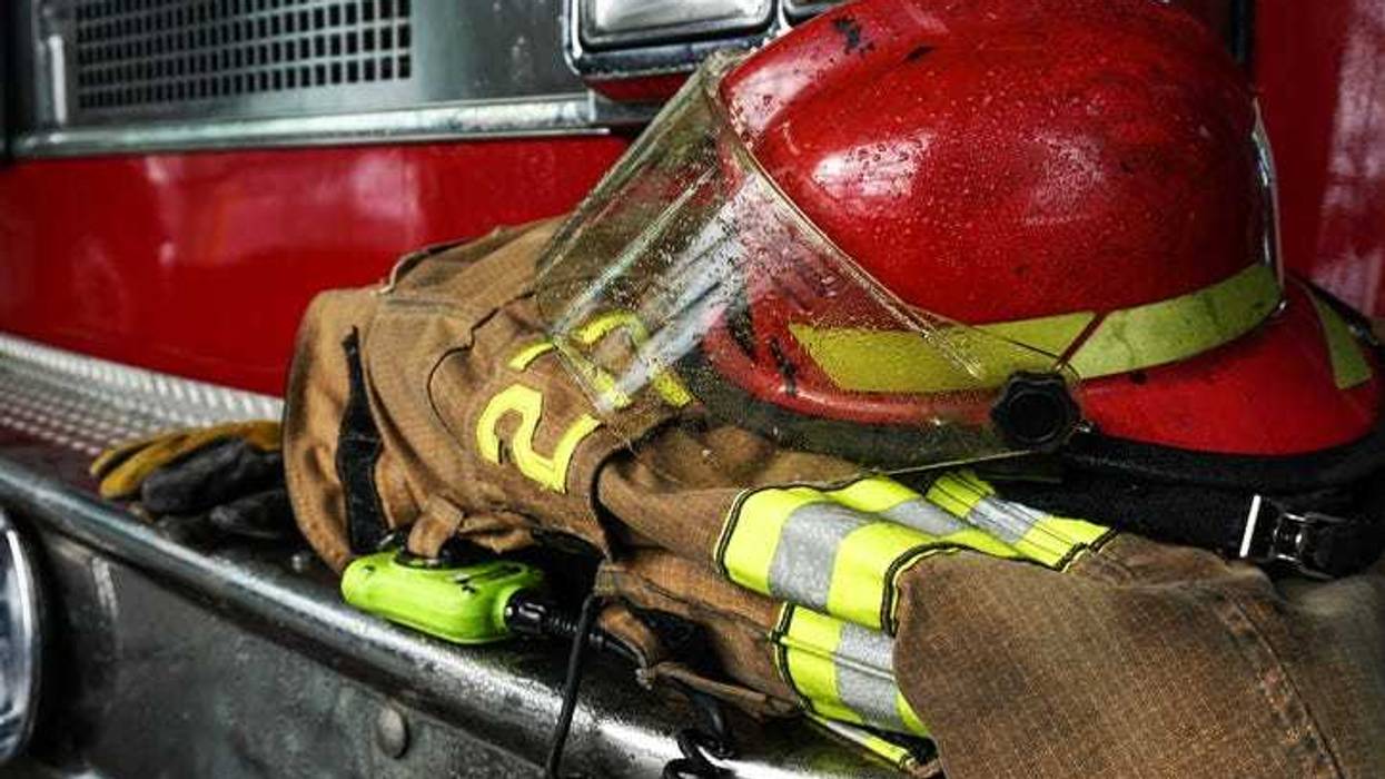 firetruck and uniform