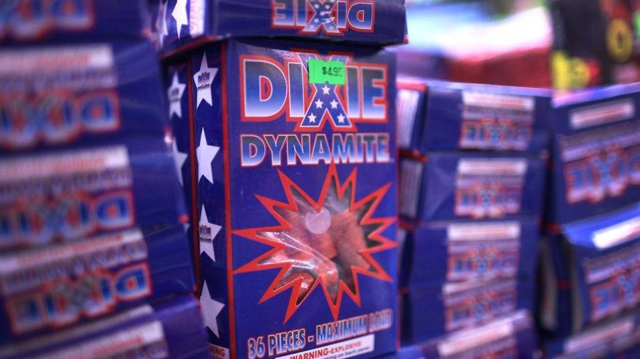 Fireworks are offered for sale at Uncle Sam's Fireworks on May 27, 2021 in Hammond, Indiana. Retailers are encouraging customers to shop early as production and shipping delays from China have already created a shortage of fireworks nationwide. (Photo by Scott Olson/Getty Images)