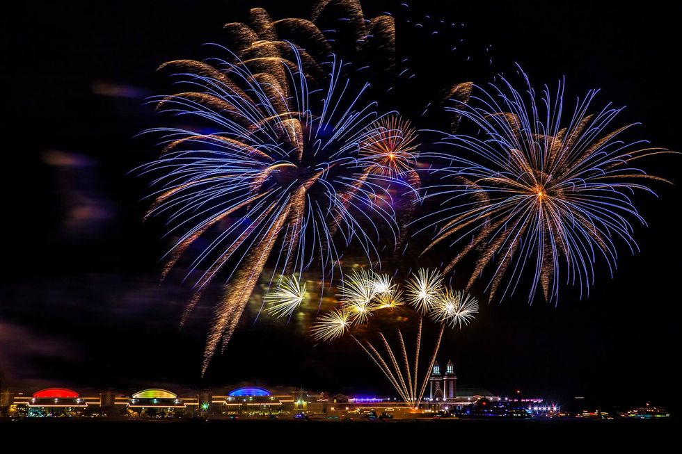 Fireworks burst over Chicago