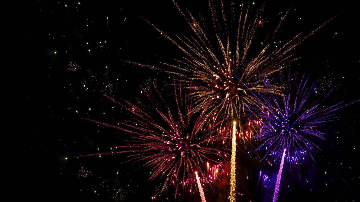 fireworks in night sky