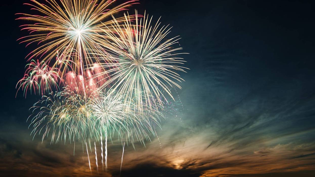 Fireworks in the sky