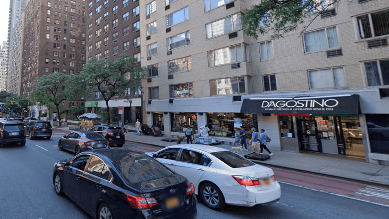 First Avenue between East 53rd and East 54th Street, where a fire caused two manholes to explode.