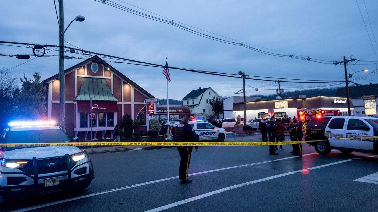 First responders are seen outside Toros restaurant on Jan. 23, 2024