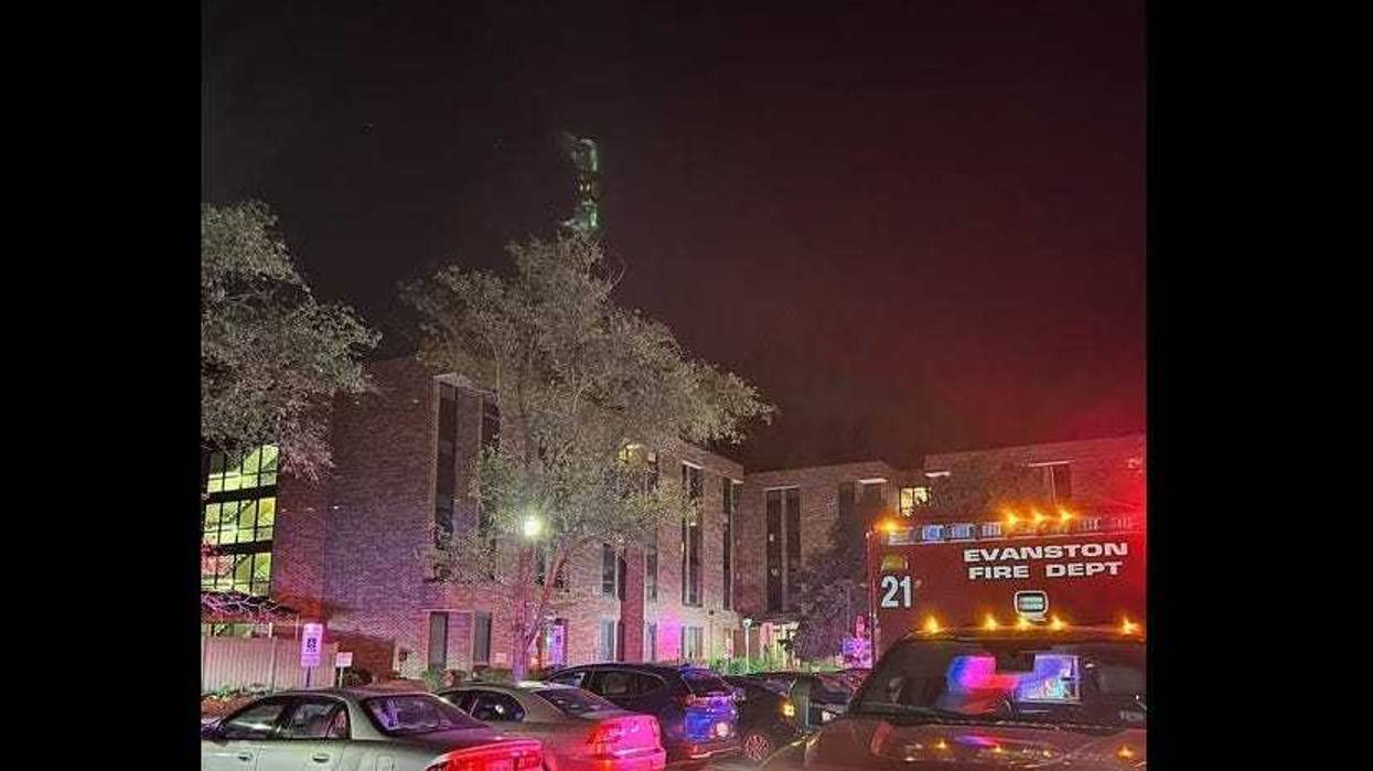 First responders at scene of apartment fire