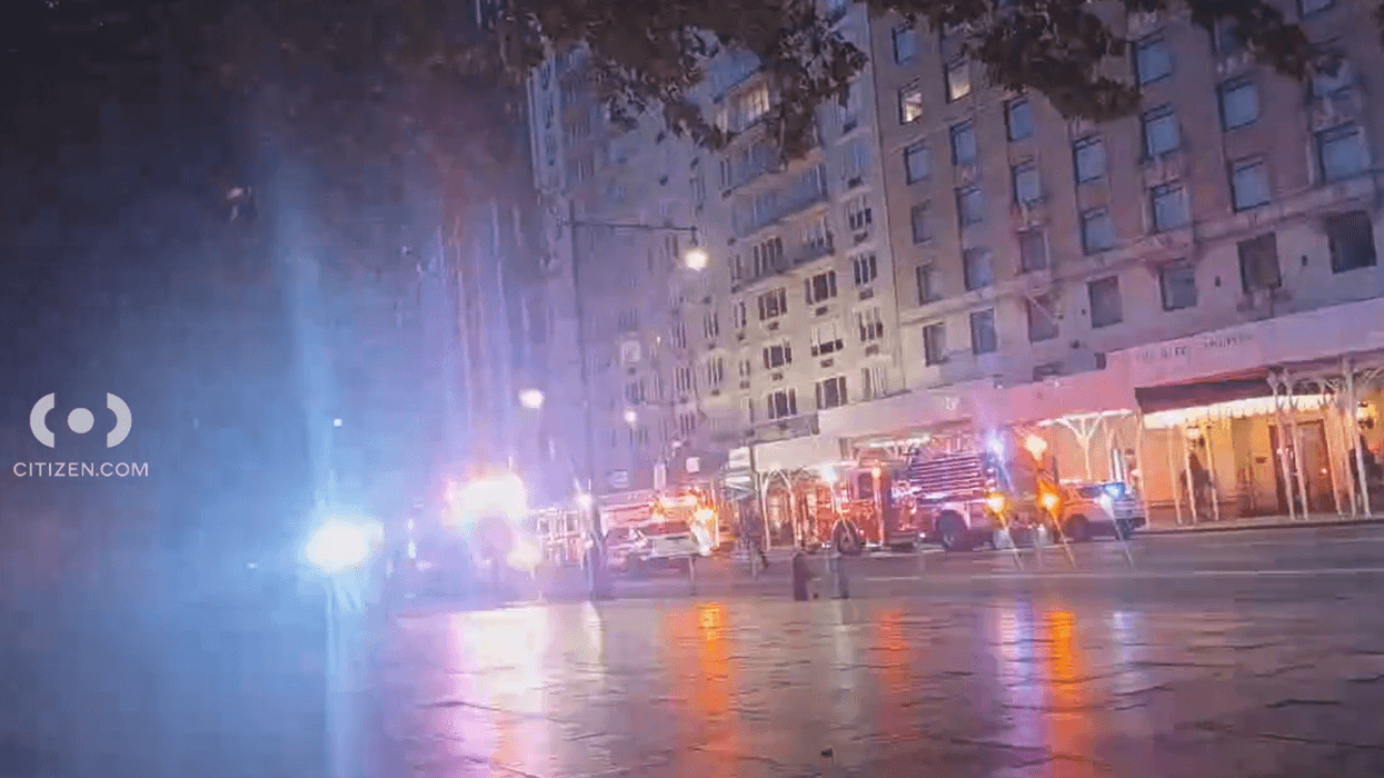 First responders on the scene of a critical hit-and-run outside Central Park in Midtown last summer.