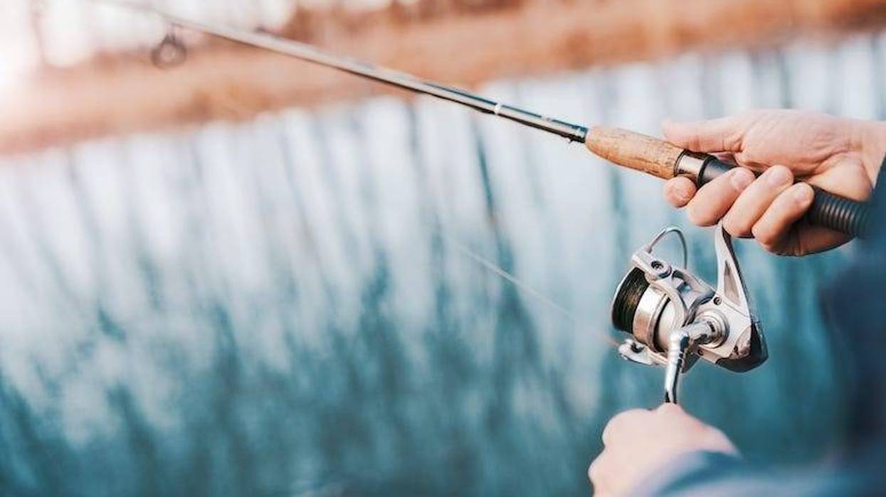 Fishing Rod, Hands, River, Reel, Riverside