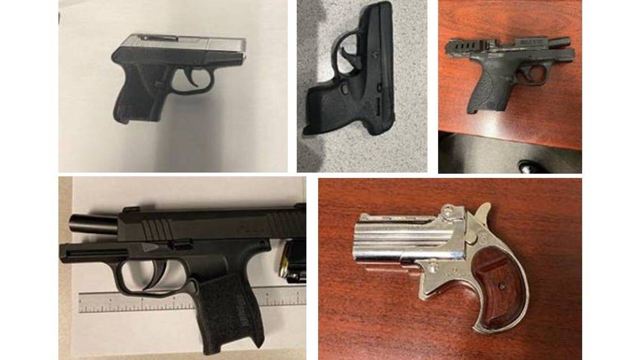 Five guns seized at Detroit Metro Airport