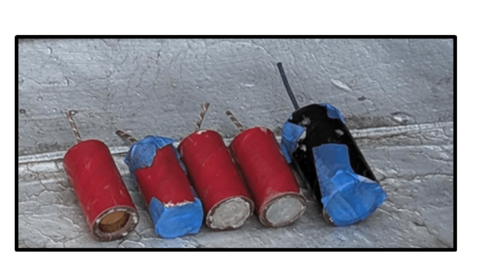 Five IEDs allegedly stored by Michael Gann on the rooftops of SoHo residential apartment buildings.