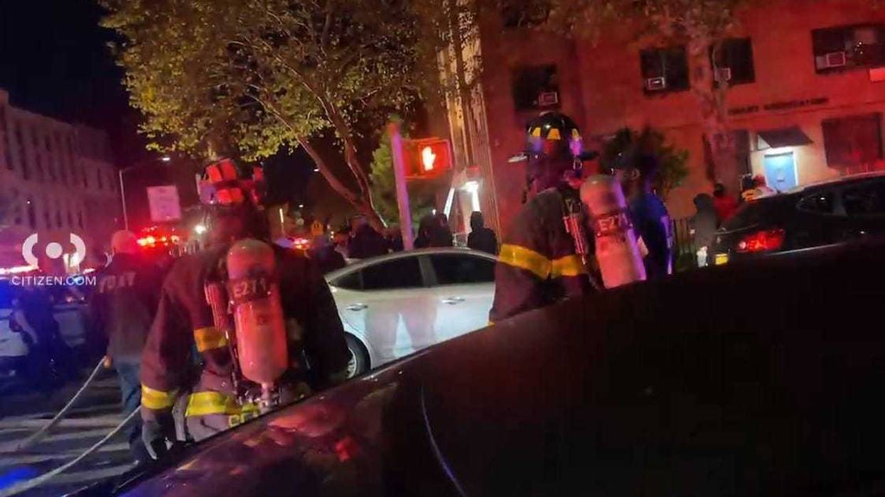 Five people were injured in an apartment fire in Bushwick Tuesday morning.