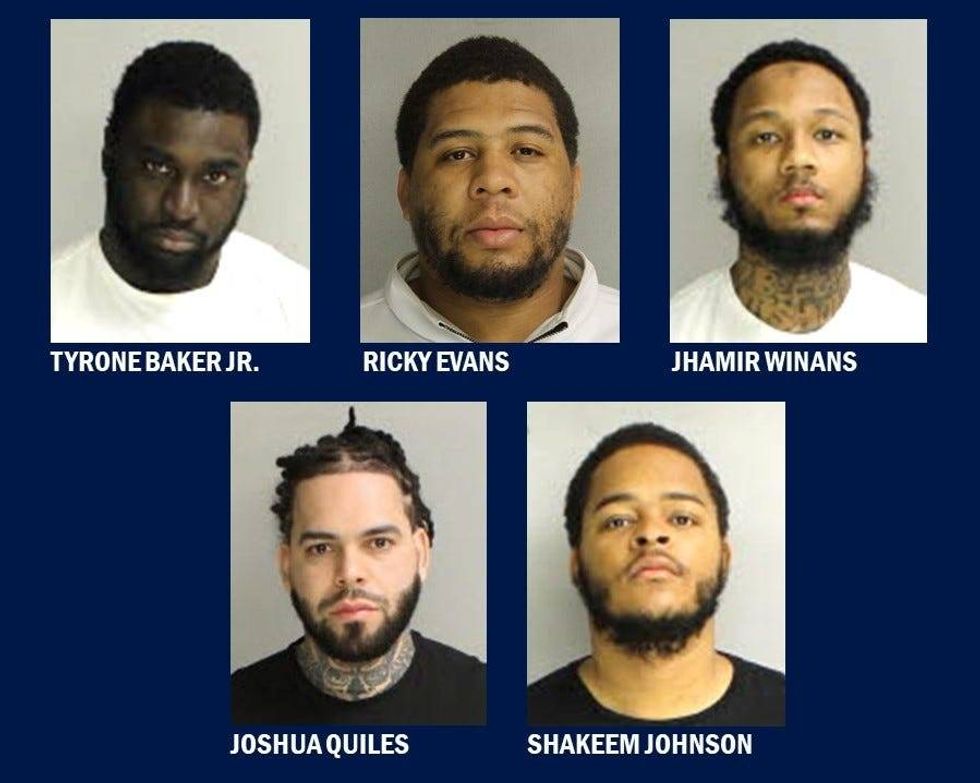 Five suspects charged after the Montgomery County District Attorney