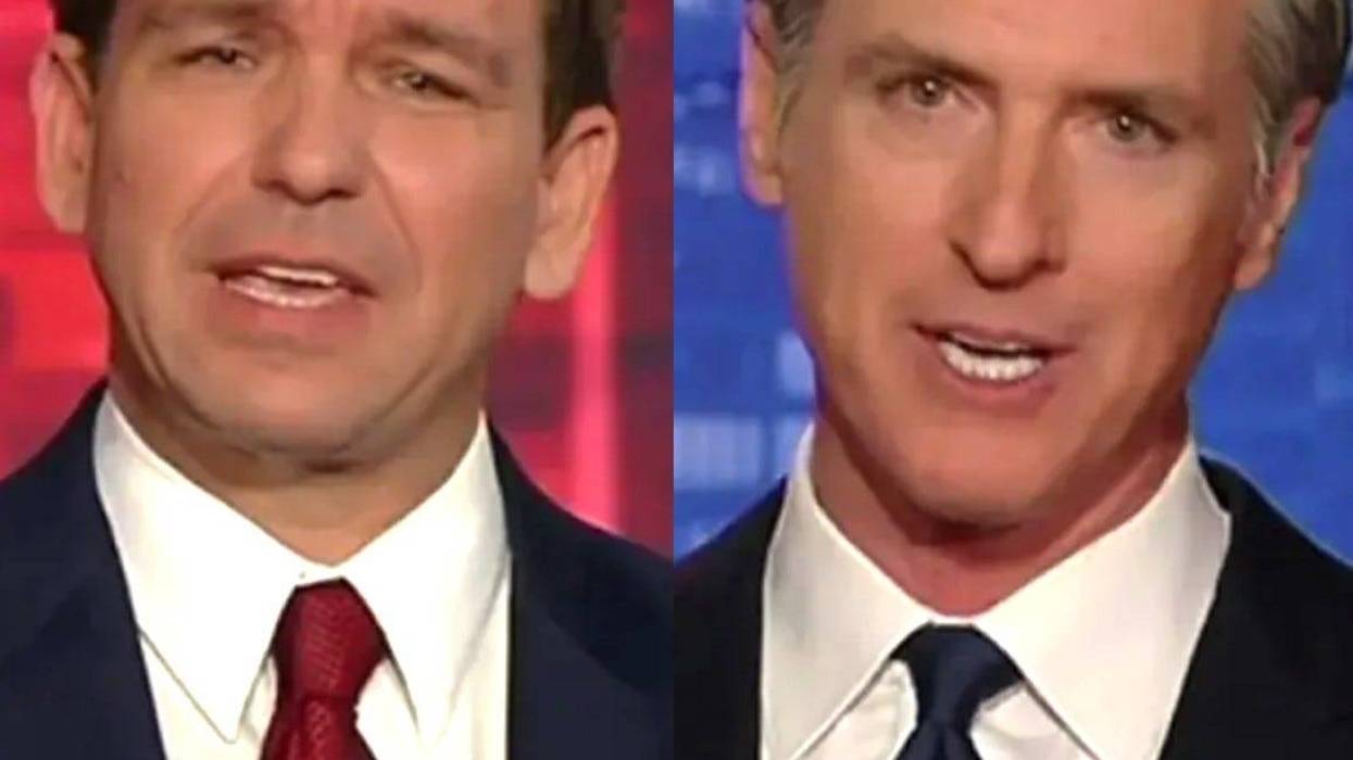 FL Gov. Ton DeSantis and CA Gov. Gavin Newsome at FOX debate