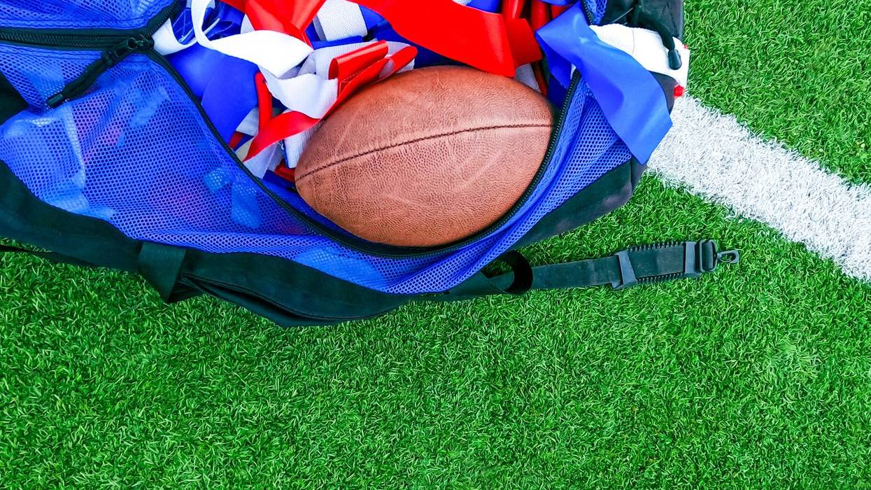 Flag Football Equipment on Green Turf