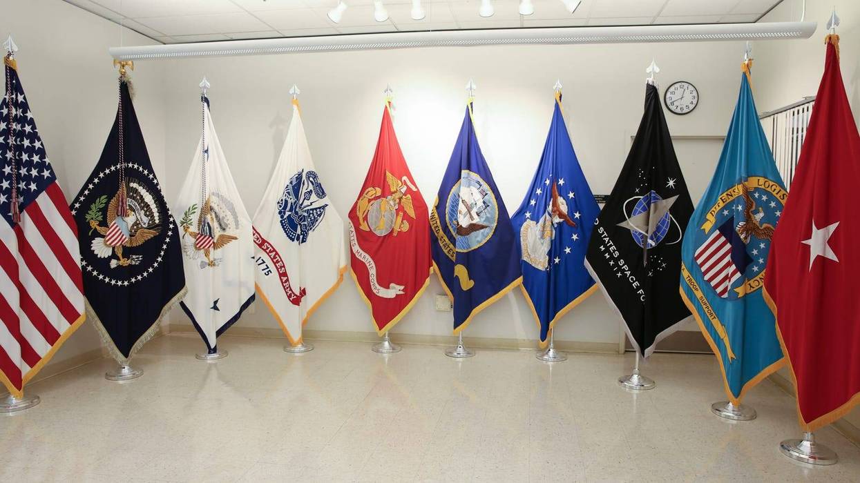 Flag Room at the Naval Support Activity base