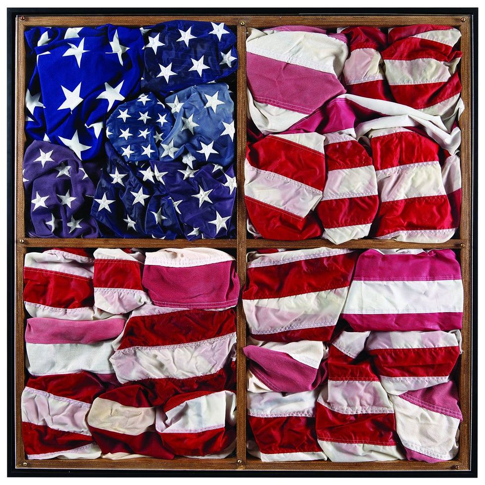 Flags used in art exhibit